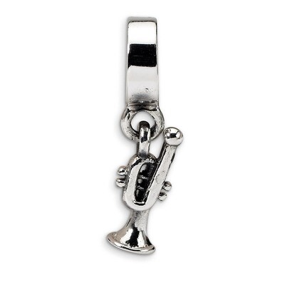 Trumpet Dangle Bead - Sterling Silver QRS523, MPN: QRS523, 883957724348