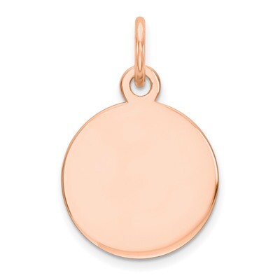 .011 Gauge Circular Engravable Disc Charm 14k Rose Gold Plain XRM135/11, MPN: XRM135/11, 1911014552…