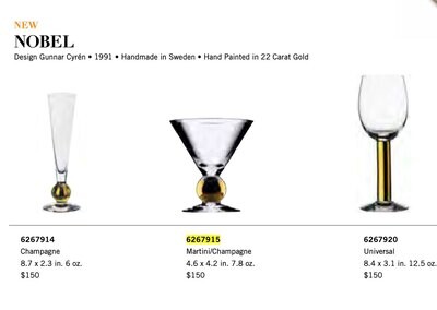 Orrefors Nobel Martini 6267915, MPN: 6267915, 7319672679159
