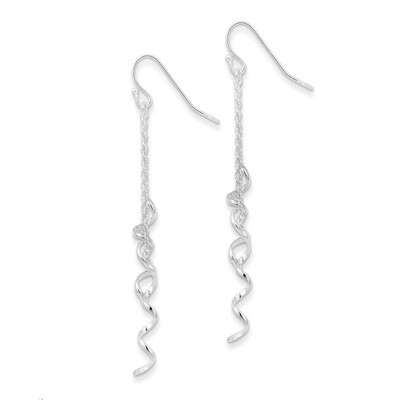 Wind Chime Spirals Dangle Shepherd Hook Earrings Sterling Silver QE8895, MPN: QE8895, 886774749846