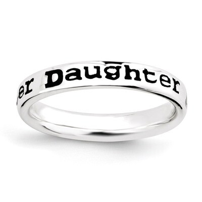 Enameled Daughter Ring - Sterling Silver Polished QSK995, MPN: QSK995, 886774208886