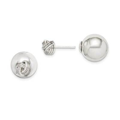 Love knot Front and Back Post Earrings Sterling Silver QE14923, MPN: QE14923, 886774038261