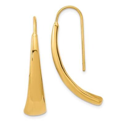Wire Hollow Earrings 14k Gold Polished TF2170, MPN: TF2170, 883957993805