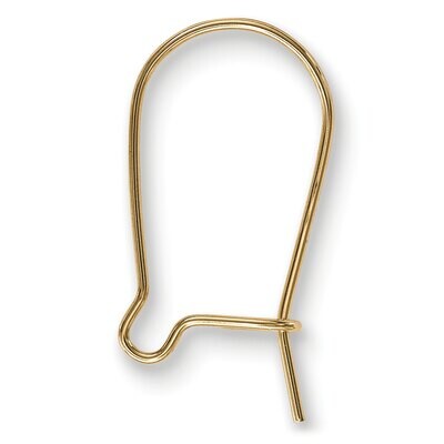 16.0mm Kidney Ear Wire Gold Filled GF4930, MPN: GF4930,