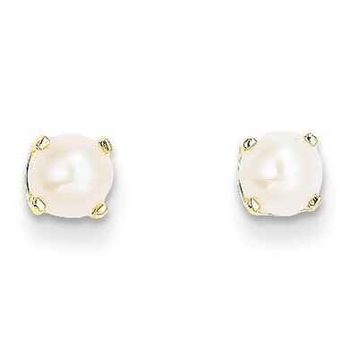 5mm Cultured Pearl Earrings-June 14k Gold XBE66, MPN: XBE66, 883957217444