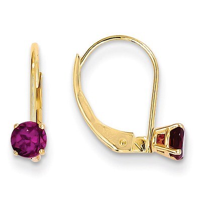 4mm Round June/Rhodolite Leverback Earrings 14k Gold XBE78, MPN: XBE78, 883957087092