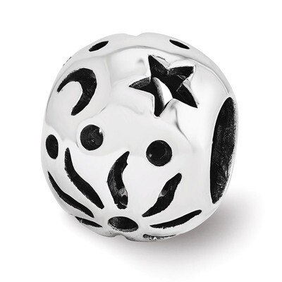 Sun Moon Stars Bead - Sterling Silver QRS3501, MPN: QRS3501, 191101195068