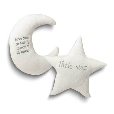 Lillian Rose White Star and Gray Moon Nursery Pillow Set GM23953, MPN: GM23953, 710309457480