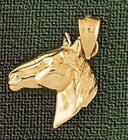 Dazzlers Jewelry Horse Head Pendant Necklace Charm Bracelet in Yellow, White or Rose Gold 1777, MPN…