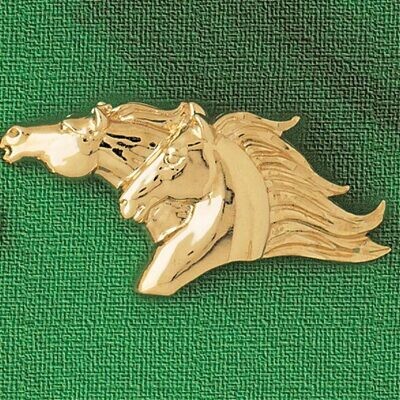 Dazzlers Jewelry Horse Head Pendant Necklace Charm Bracelet in Yellow, White or Rose Gold 1756, MPN…