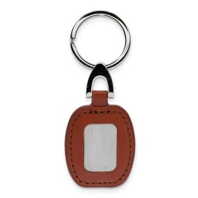 Brown Leather Engraving Plate Key Ring GM22540, MPN: GM22540, 788089113360