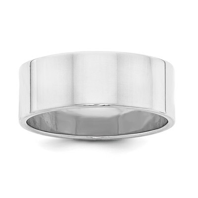 8mm Flat Sterling Silver QWFB080 Engravable, MPN: QWFB080, 886774336862