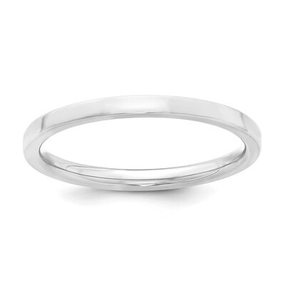 2mm Comfort Fit Flat Sterling Silver QCFB020 Engravable, MPN: QCFB020, 886774258997