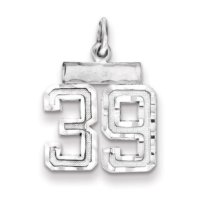 Number 38 Charm Sterling Silver QSN38, MPN: QSN38, 883957120669