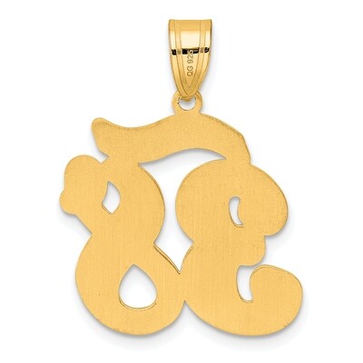 Script Number 38 Pendant 14k Gold Polished SCN38, MPN: SCN38, 196904078334