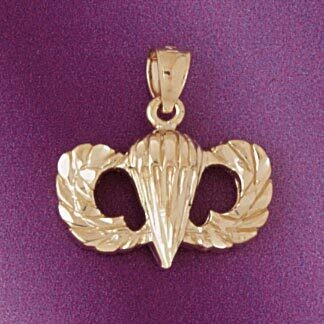 Dazzlers Jewelry Military Air Force Sign Pendant Necklace Charm Bracelet in Yellow, White or Rose G…