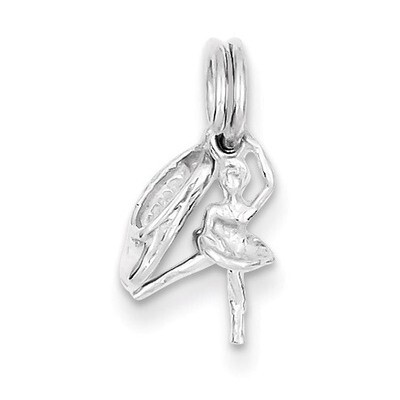 Ballerina with Shoe Charm Sterling Silver QC801, MPN: QC801, 883957917269