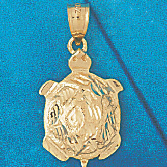 Dazzlers Jewelry Turtle Pendant Necklace Charm Bracelet in Yellow, White or Rose Gold 1001, MPN: DZ…