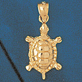 Dazzlers Jewelry Turtle Pendant Necklace Charm Bracelet in Yellow, White or Rose Gold 1008, MPN: DZ…