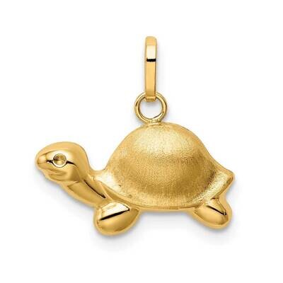 Turtle Charm 14k Gold Satin &amp; Polished YC1422, MPN: YC1422, 191101903335