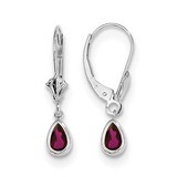 6x4mm Rhodolite Garnet June Earrings 14k white Gold XBE282, MPN: XBE282, 191101433634