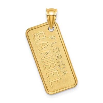 Sanibel Florida License Plate Charm 14k Gold C3287, MPN: C3287, 637218089949