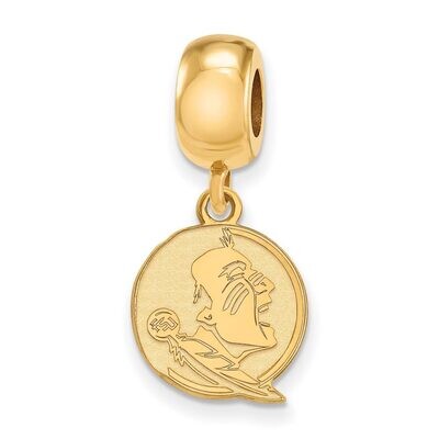 Florida State University Bead Charm Small Dangle Gold-plated Silver GP057FSU, MPN: GP057FSU, 886774…