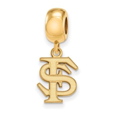 Florida State University Bead Charm Small Dangle Gold-plated Silver GP036FSU, MPN: GP036FSU, 886774…