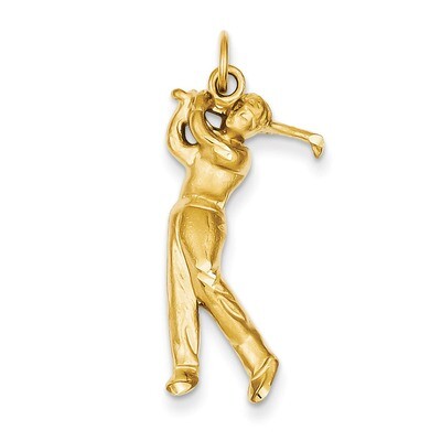 Male Golfer Charm 14k Gold C728, MPN: C728, 886774091310