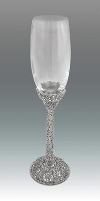 Tizo Set of Two Victorian Champagne Flutes Silver, MPN: RS1030FLT,