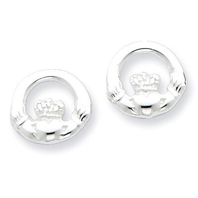 Claddagh Post Earrings Sterling Silver QE6942, MPN: QE6942, 886774760988