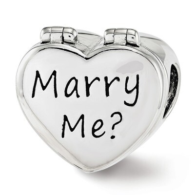Enamel Swarovski Marry Me Heart Bead Sterling Silver QRS3855, MPN: QRS3855, 191101789021