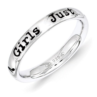 Lyric Girls Just Wanna Ring Sterling Silver QSK1551-9