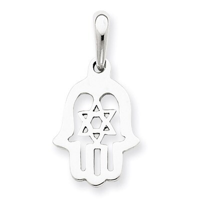 Star of David Chamseh Pendant 14k White Gold K1306, MPN: K1306, 883957266008