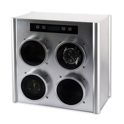 Rotations Silver Metal Quad Watch Winder GM8468, MPN: GM8468, 886774579382