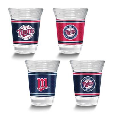 MLB Minnesota Twins 4-piece Shot Glass Set GM26124-TWN, MPN: GM26124-TWN, 737538033704