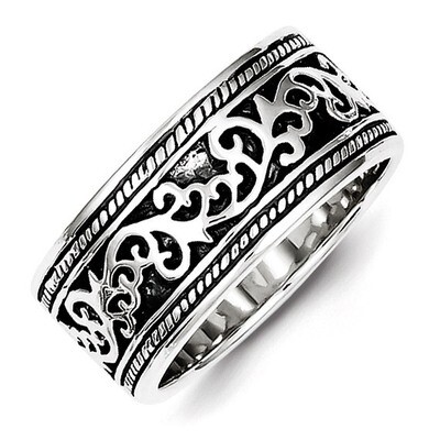 Band Antiqued Sterling Silver QR330-11, MPN: QR330-11, 883957251219