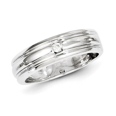 Band Sterling Silver Diamond QR5072-10, MPN: QR5072-10, 818050012672