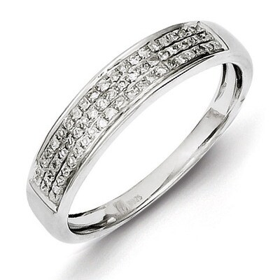 Band Ring Sterling Silver Diamond QR4805, MPN: QR4805, 883957439884