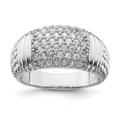 Band Sterling Silver CZ Diamond QR7103, MPN: QR7103, 886774021980