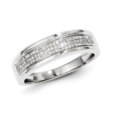 Men&#39;s Band Sterling Silver Diamond QR4972-9, MPN: QR4972-9, 883957407913