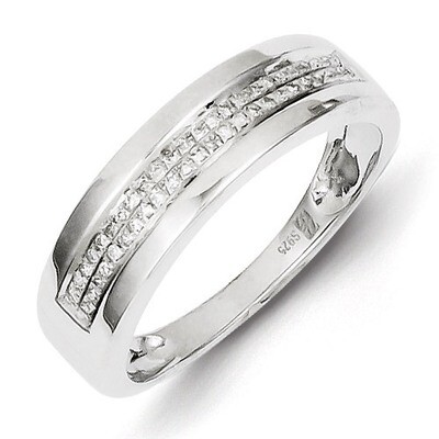 Ladies Band Sterling Silver Diamond QR4924-7, MPN: QR4924-7, 883957407852