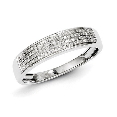 Men&#39;s Band Sterling Silver Diamond QR4973-10, MPN: QR4973-10, 883957407920