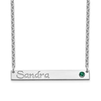 Bar Necklace with Birthstone Sterling Silver XNA1090SS, MPN: XNA1090SS, 191101989025