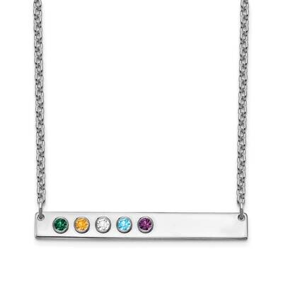 5 Birthstone Medium Bar Necklace Sterling Silver XNA1085/5SS, MPN: XNA1085/5SS, 191101991752