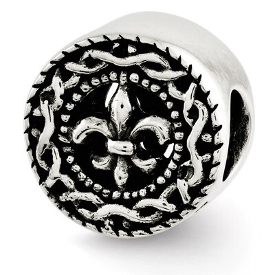 Fleur de lis Bead - Sterling Silver QRS2646, MPN: QRS2646, 883957566481
