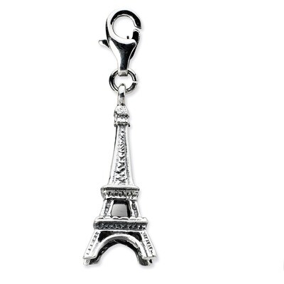 3-D Antiqued Effil Tower Charm Sterling Silver QCC672 by Amore La Vita, MPN: QCC672, 886774074511