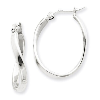 Twisted Hoop Earrings Sterling Silver QE3758, MPN: QE3758, 883957927800
