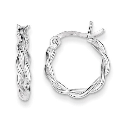 Twisted Hoop Earrings Sterling Silver QE3784, MPN: QE3784, 883957927961
