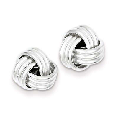 Twisted Knot Post Earrings Sterling Silver QE6835, MPN: QE6835, 883957006796